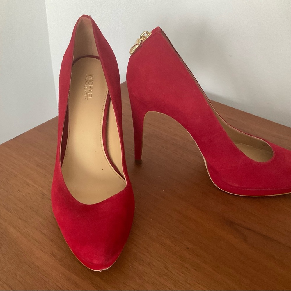 Michael Kors Red Suede Pumps